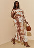 Tie Dyed Linen Blend Jumpsuit, Tortoise Shell image number 0