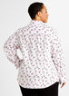 Tall Classic Boots Print Button Up Top, White image number 1