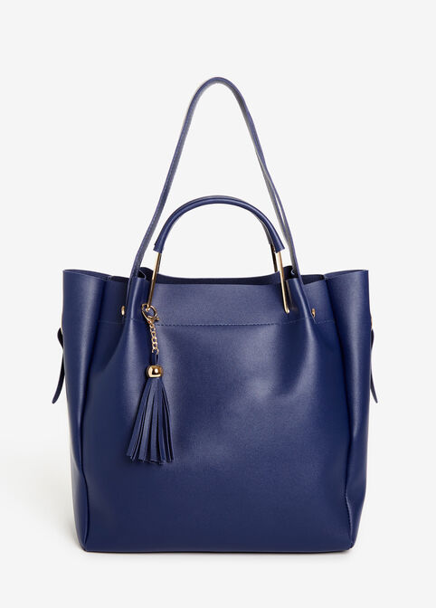 Convertible Faux Leather Tote, Sodalite image number 0