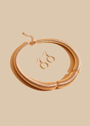 Coiled Collar Necklace Set, Gold image number 1