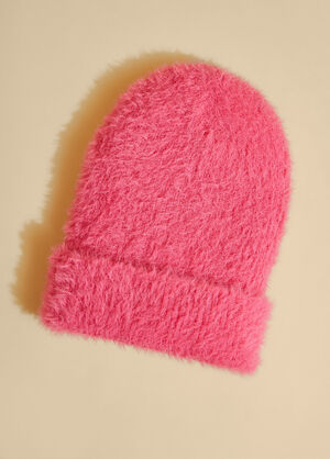 Brushed Ribbed Knit Beanie, Pink image number 1