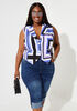 Scarf Print Power Twill Vest, Very Peri image number 0