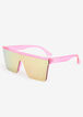 Pink Plastic Square Top Sunglasses, Flamingo image number 2