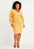 Plus Size Sweater Dress Sexy Pearl Dolman Sleeve Bodycon Sweater Dress image number 0