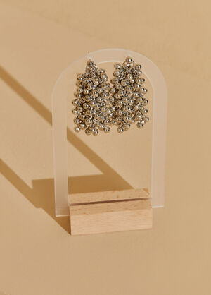 Silver Tone Waterfall Earrings, Silver image number 0