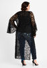 Lace Bell Sleeve Cardigan, Black image number 1