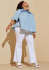 Two Tone Chambray Swing Top, Denim image number 2