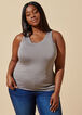 Easy Basic Knit Tank Top, Silver Filigree image number 2
