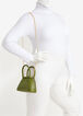 Green Faux Leather Mini Satchel, Green image number 2