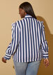 Ruffled Striped Shirt, White image number 1