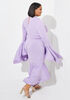 Trumpet Sleeve Cutout Mermaid Gown, Viola image number 1