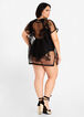 Ana & Rose Mesh & Lace Cover Up, Black image number 1