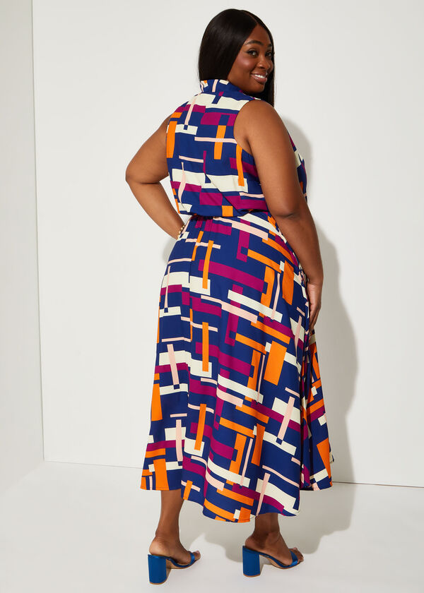 Printed Crepe Maxi Dress, Multi image number 1