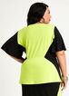 Signature Colorblock Keyhole Top, LIME PUNCH image number 1