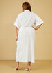 Gathered Midaxi Shirtdress, White image number 1