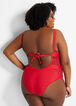 YMI Red Cutout One Piece Swimsuit, Red image number 1