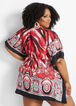 Red Embellished Abstract Caftan, Red image number 1