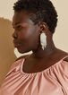 Fringed Faux Pearl Earrings, Silver image number 0