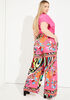 High Waist Printed Woven Pants, Multi image number 1