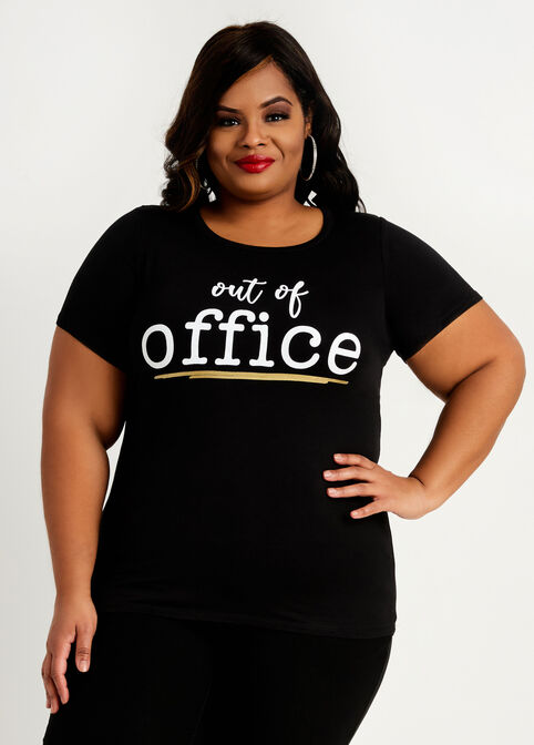 Out Off Office Graphic Tee, Black image number 0