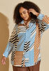 Striped Crepe Shirt, Multi image number 0
