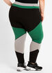 Positive Vibes Colorblock Leggings, Black Combo image number 1