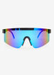 Shield Rimless Sunglasses, Blue image number 0