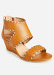 Trendy Sole Lift Cutout Wedge Wide Width Sandal image number 0