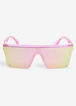 Pink Plastic Square Sunglasses, Flamingo image number 0