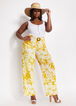 Belted Tropical Wide-Leg Pant, Nugget Gold image number 4