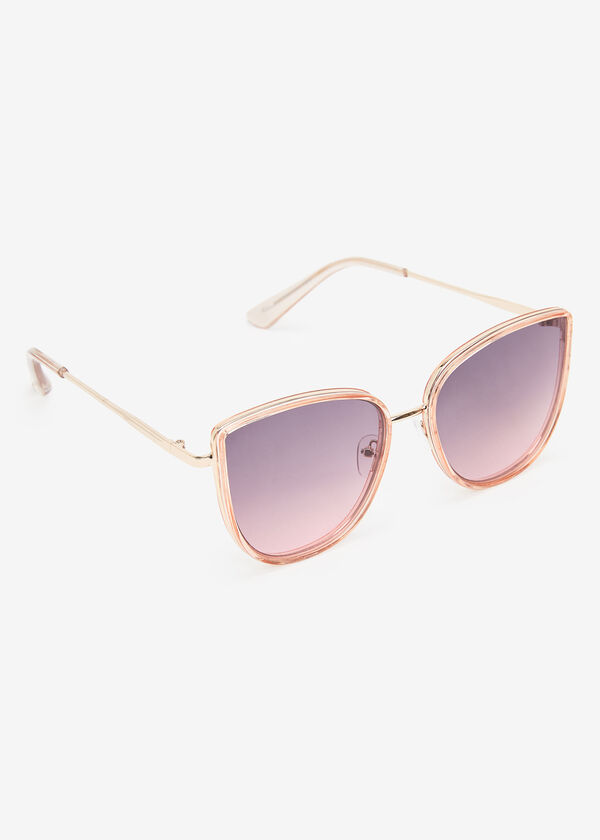 Tinted Cat Eye Sunglasses, Pink image number 1