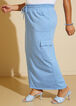 French Terry Cargo Maxi Skirt, Silver Lake Blue image number 2