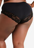 Lace & Microfiber Bikini Panty, Black image number 3