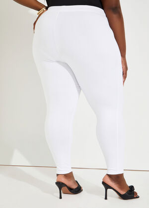 Lightweight Cropped Leggings, White image number 1