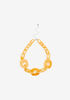 Marbled Chain Link Necklace, Nugget Gold image number 1