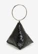 Black Leather Pyramid Bag, Black image number 1