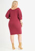 Off The Shoulder Lace Up Dress, Rhododendron image number 1