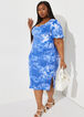 Ribbed Tie Dyed Dress, Lapis Blue image number 0