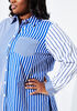 Striped Cotton Shirt, Blue image number 2