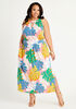 Tall Tropical Keyhole Halter Maxi, Multi image number 0