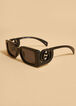 Swirl Detail Rectangle Sunglasses, Black image number 2