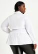 Lace Up Belted Button Up Tunic, White image number 1