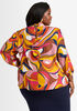 Twist Front Printed Crepe Blouse, Potters Clay image number 2