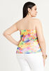 Glittered Mesh Jersey Printed Tube Top, Multi image number 1
