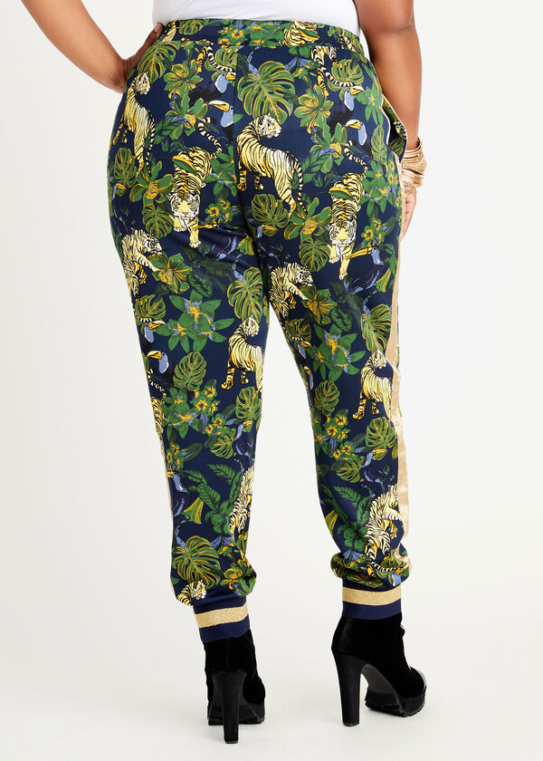Printed Jersey Track Pants, Multi image number 1