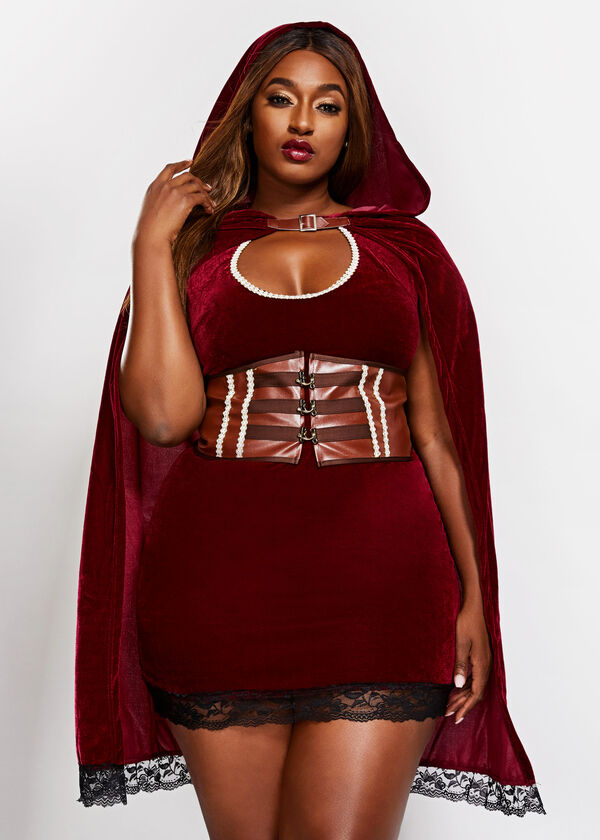 Red Riding Hood Halloween Costume, Red image number 5