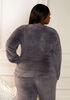 Cozy Lounge Teddy Wrap Top, Grey image number 1