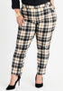 Plaid Stretch Ankle Pants, Multi image number 0