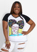 Glitter Portrait Graphic Tee, White image number 0