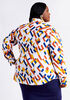 Tall Printed Cotton Blend Shirt, Potters Clay image number 3
